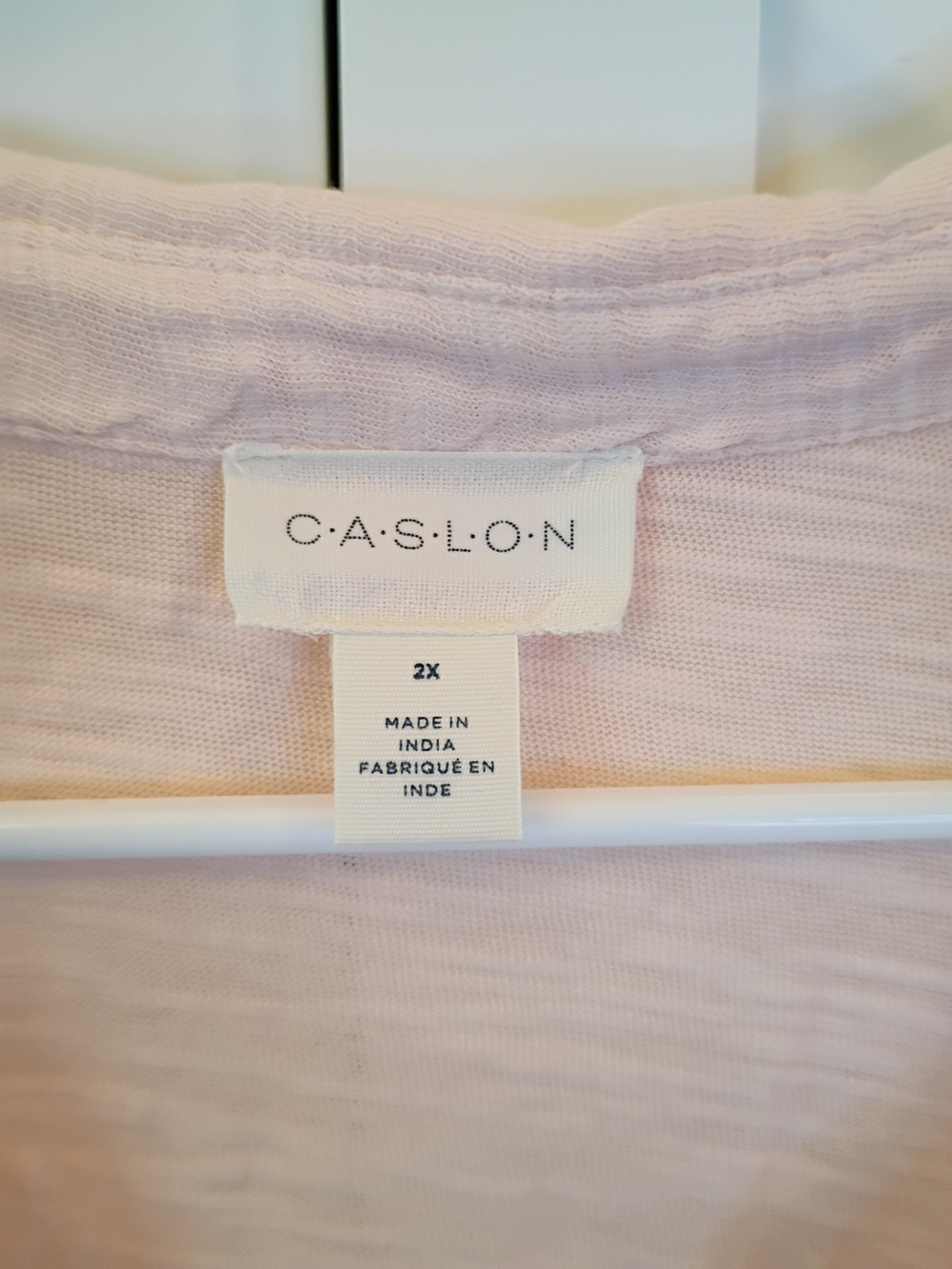 Caslon Pale Pink Long-Sleeve Button Down Pocket Shirt - Picture 2 of 7